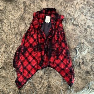 Anthropologie plaid vest